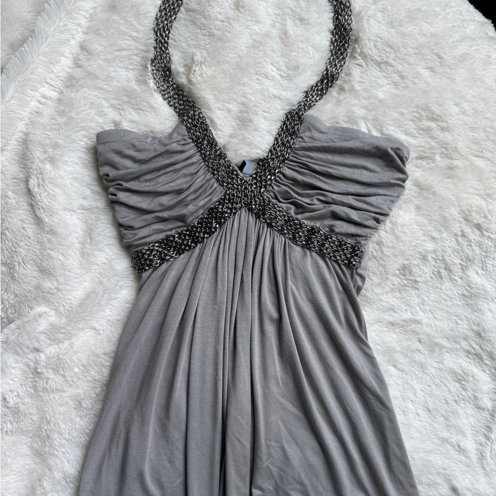Elegant Gray Halter Top